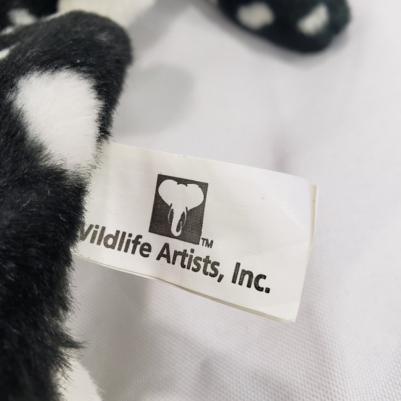 Wildlife Artists Stingray Manta Ray Black White Spotted Plush Toy 10 Inch - Picture 5 of 7